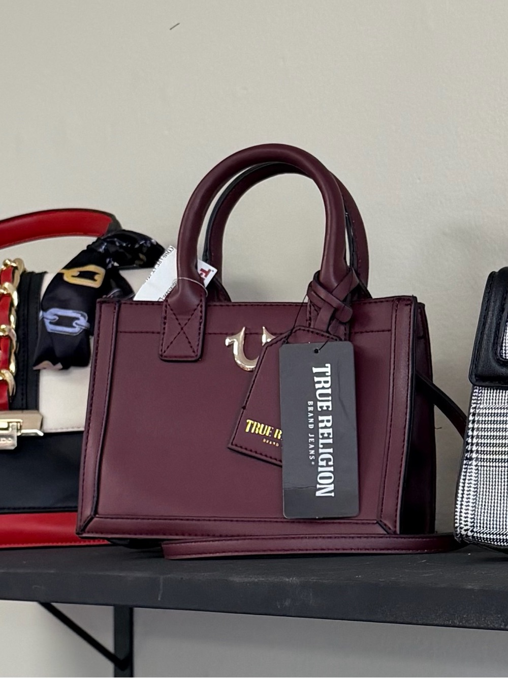 True Religion Wine (Burgundy) Mini Satchel